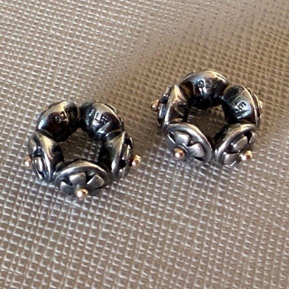 Extremely rare Pandora German Oxidized Two Tone spacers - Picture 3 of 3